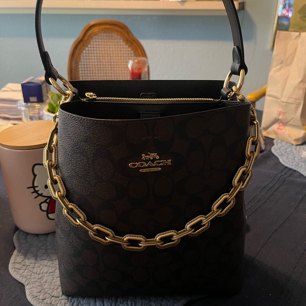 Authentic Coach Town Bucket Bag and Slim wallet